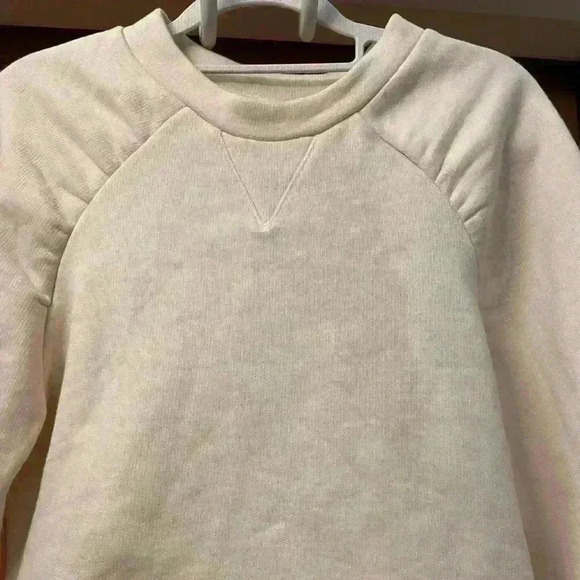 Be&sh Woman’s Cropped Lee Sweatshirt in Ecru Size XS - Picture 4 of 7